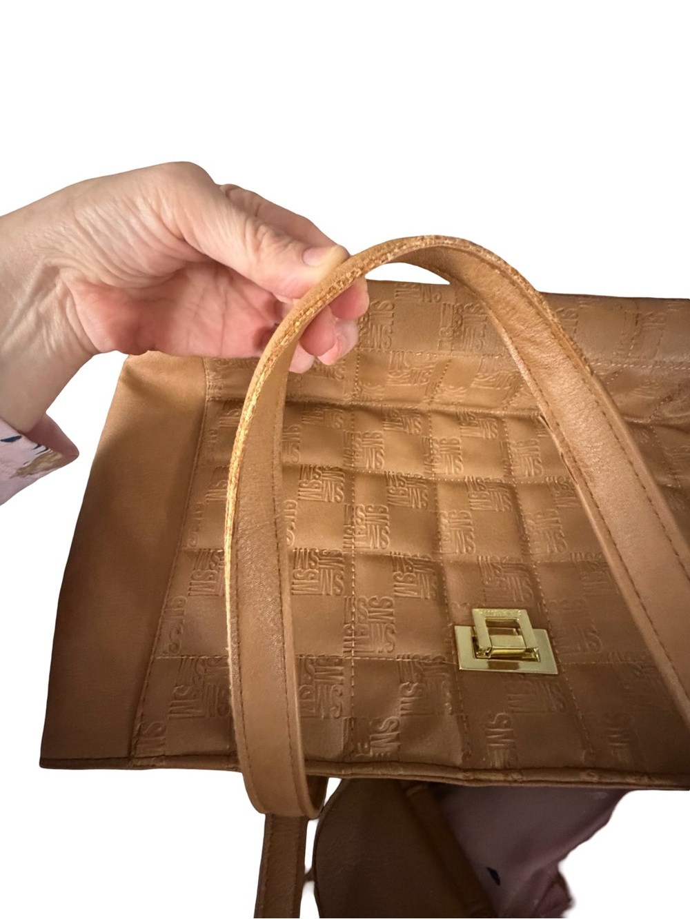 Steve Madden Tan Quilted Tote with Detachable Pouch - Picture 13 of 13